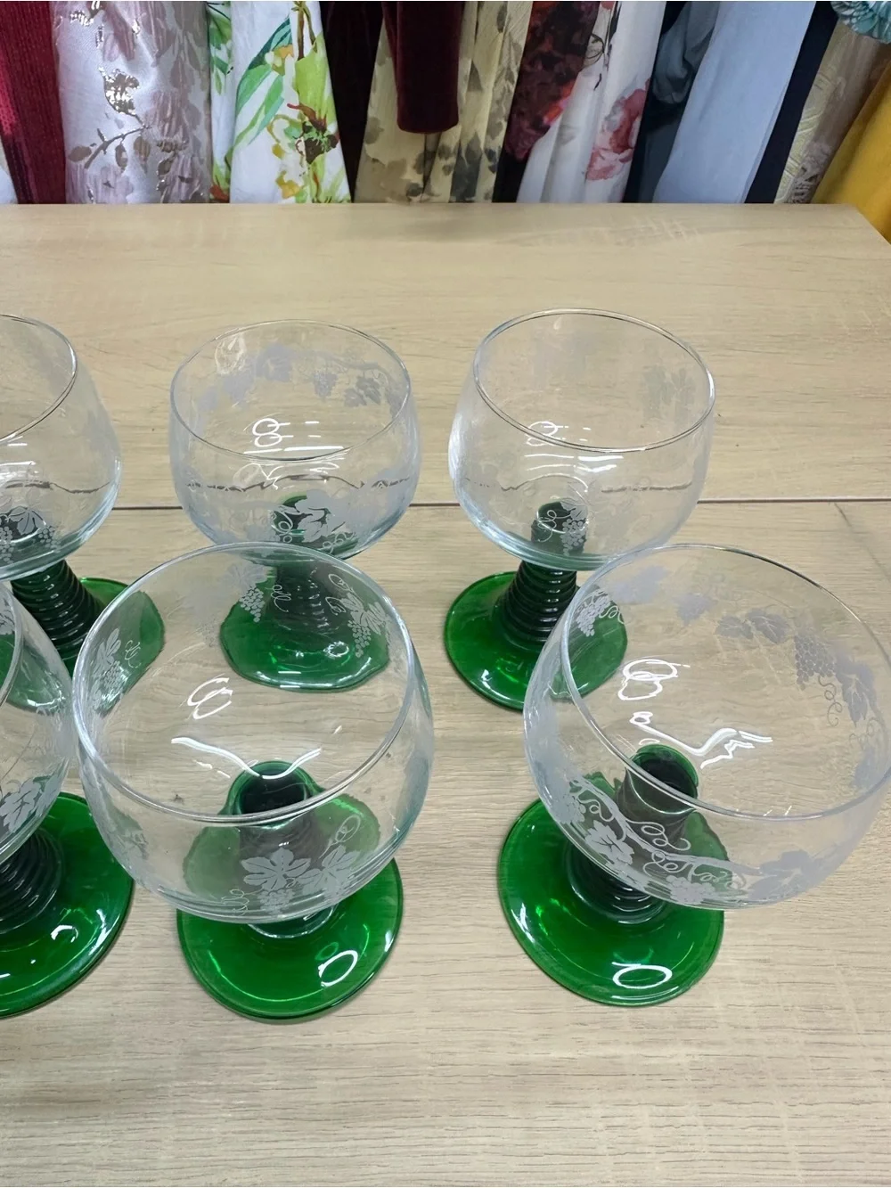 8 Vintage Luminaric Roemer Glasses 4 oz. Glasses EUC